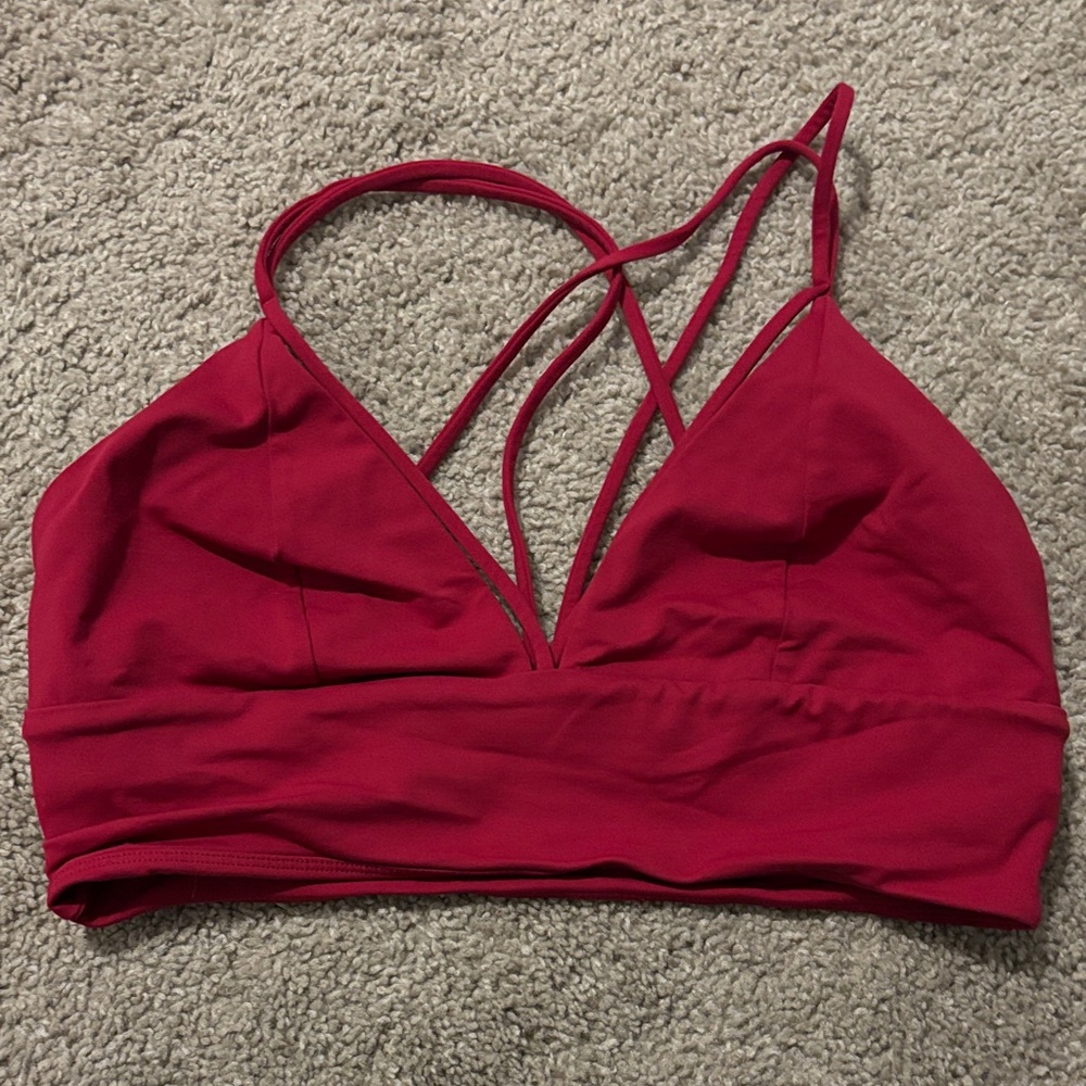 lululemon athletica Burgundy/Red Cross-Back Bralette